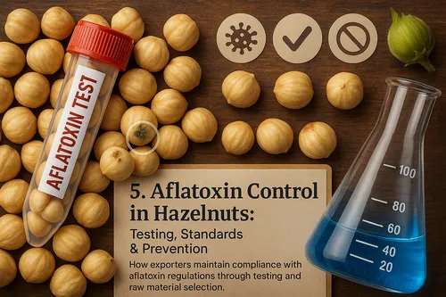 Aflatoxin testing and quality control in hazelnuts