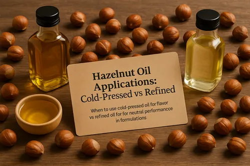 Cold-pressed and refined hazelnut oil comparison